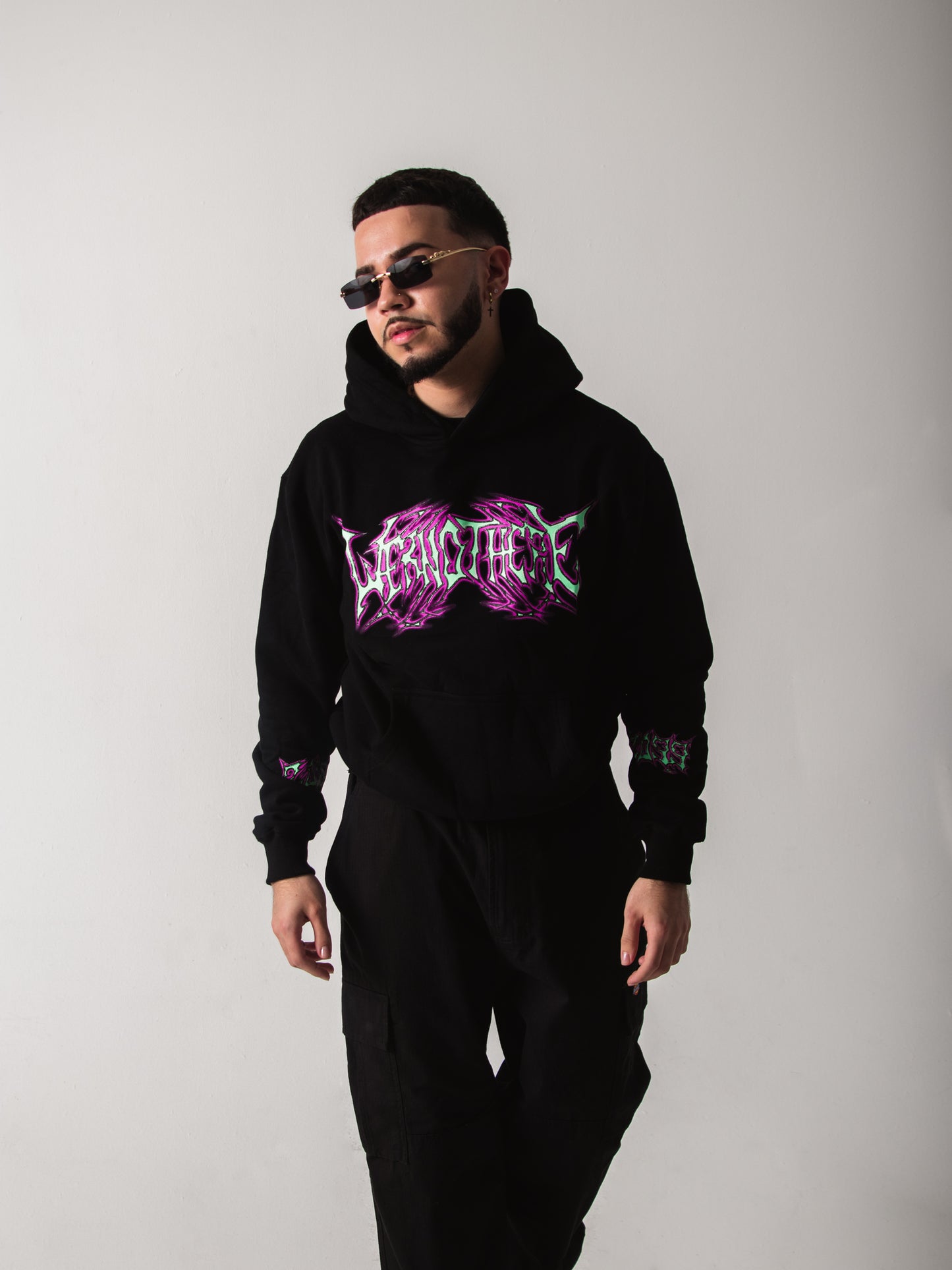 WE R NOT HERE 2099 Black Hoodie