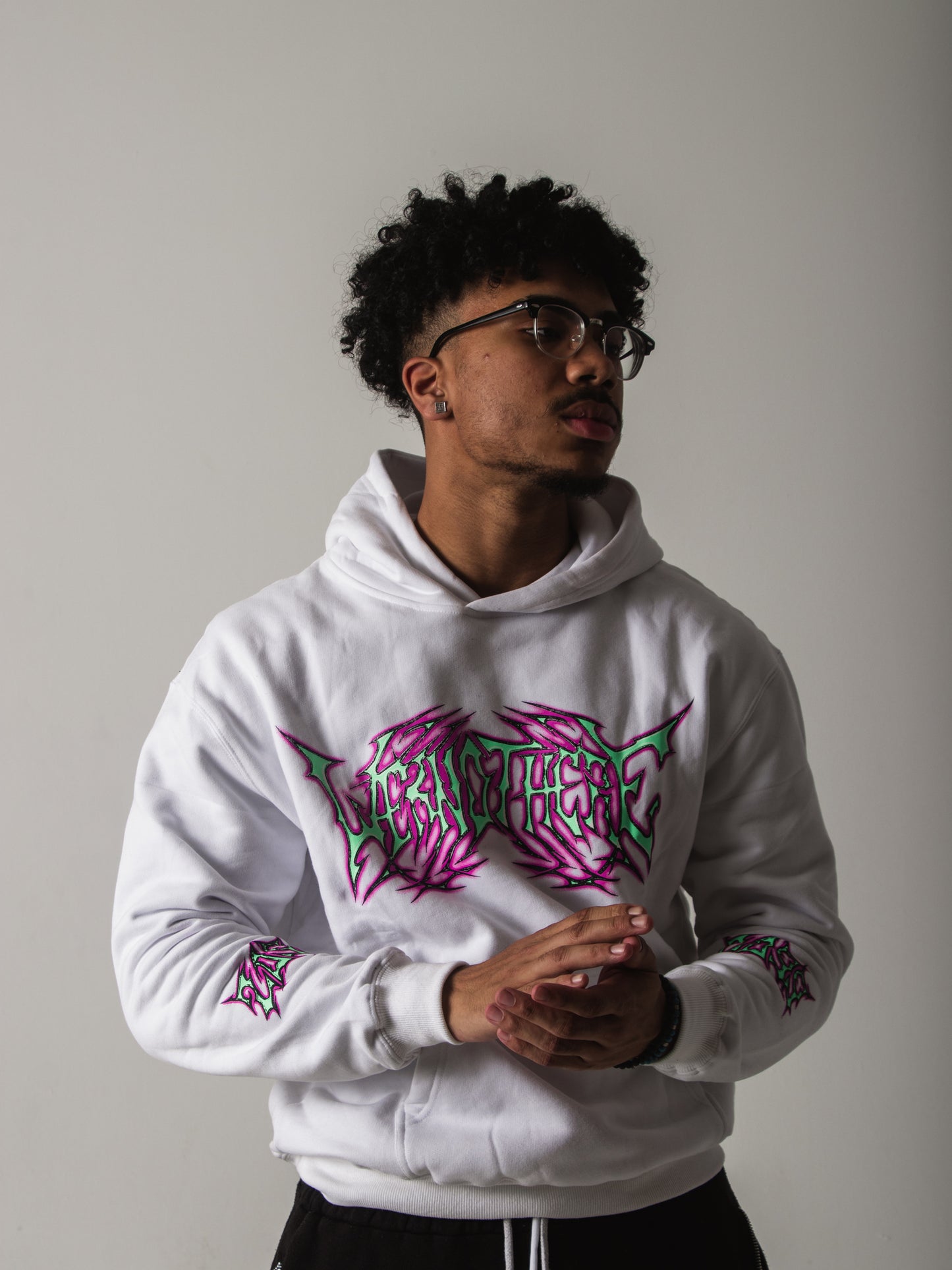 WE R NOT HERE 2099 White Hoodie